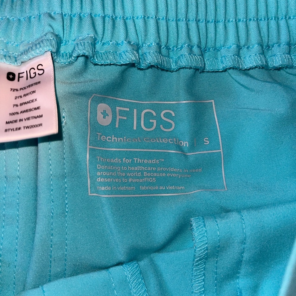 Neon Blue SMALL Yola skinny pants & MEDIUM Casma top - Picture 3 of 6